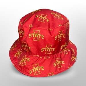 Iowa State Cyclones Reversible Bucket Hat White Red 515 Area Code NCAA College